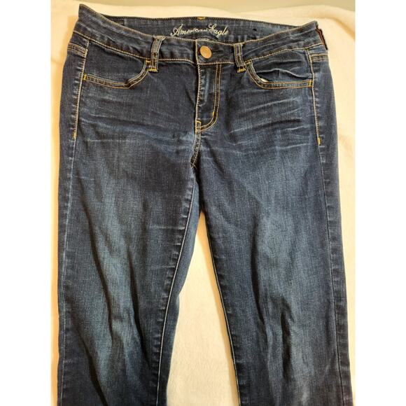 American Eagle Jeans Womens 8 Regular Blue Jegging Straight Super Stretch - Picture 4 of 11